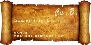 Csabay Brigitta névjegykártya